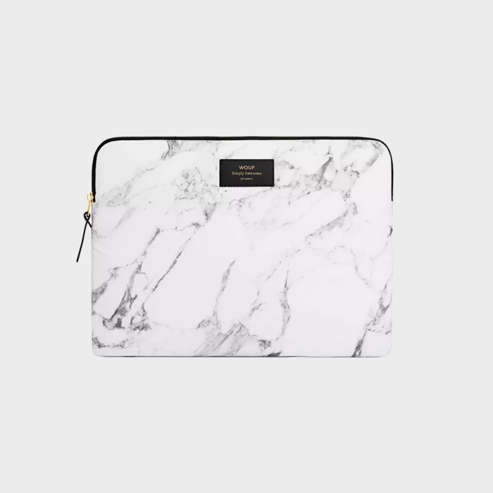 Wouf White Marble Laptop Kılıfı 15-16"