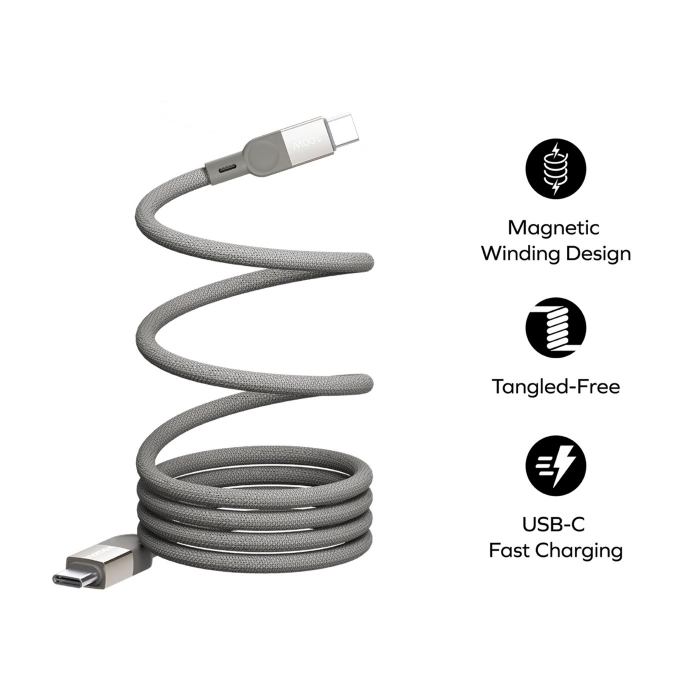 Momax Elite Mag Link 100W USB-C Şarj Kablosu (2m) Siyah