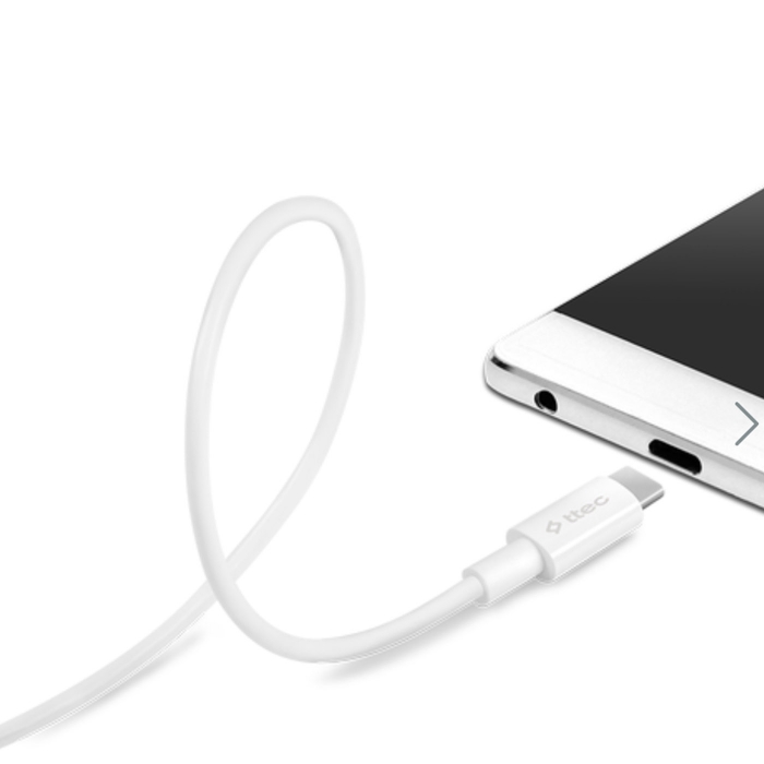 Ttec 60W USB-C Şarj Kablosu (1.2m) Beyaz