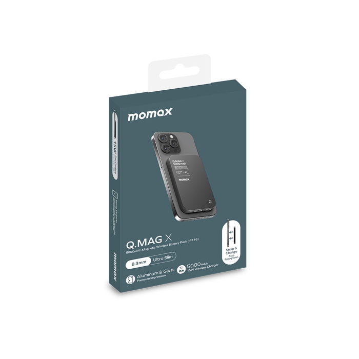 Momax Q.Mag X Siyah 5.000mah Magsafe Powerbank