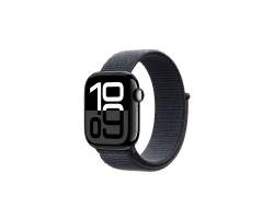 Watch 10 GPS+Cellular 42mm Simsiyah Alüminyum Kasa ve Mürekkep Moru Spor Loop Kordon MWX83TU/A